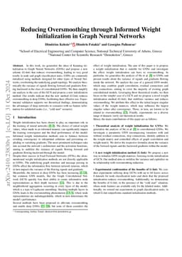 Reducing Oversmoothing through Informed Weight Initialization in Graph
  Neural Networks