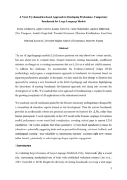 A Novel Psychometrics-Based Approach to Developing Professional
  Competency Benchmark for Large Language Models