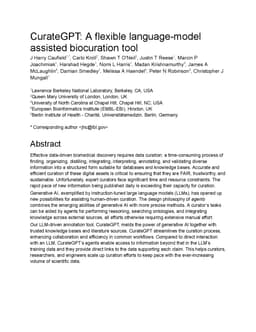 CurateGPT: A flexible language-model assisted biocuration tool