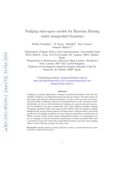 Nudging state-space models for Bayesian filtering under misspecified
  dynamics
