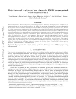 Detection and tracking of gas plumes in LWIR hyperspectral video
  sequence data
