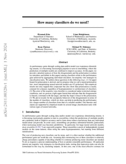 How many classifiers do we need?