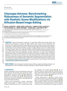 Cityscape-Adverse: Benchmarking Robustness of Semantic Segmentation with
  Realistic Scene Modifications via Diffusion-Based Image Editing