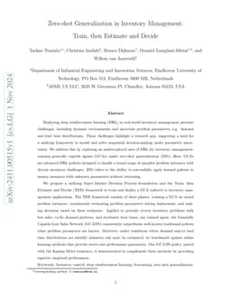 Zero-shot Generalization in Inventory Management: Train, then Estimate
  and Decide