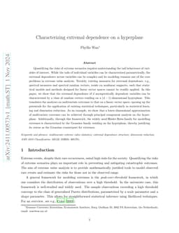 Characterizing extremal dependence on a hyperplane