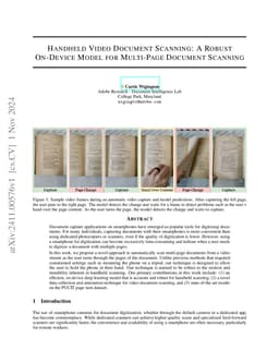 Handheld Video Document Scanning: A Robust On-Device Model for
  Multi-Page Document Scanning