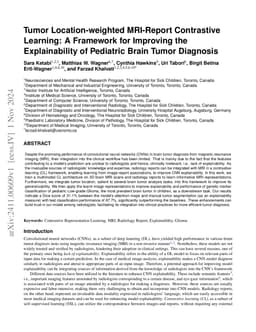Tumor Location-weighted MRI-Report Contrastive Learning: A Framework for
  Improving the Explainability of Pediatric Brain Tumor Diagnosis