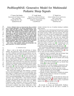 PedSleepMAE: Generative Model for Multimodal Pediatric Sleep Signals