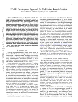 FG-PE: Factor-graph Approach for Multi-robot Pursuit-Evasion