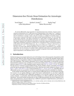 Dimension-free Private Mean Estimation for Anisotropic Distributions
