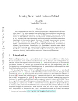 Leaving Some Facial Features Behind