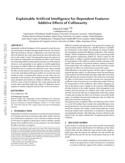 Explainable Artificial Intelligence for Dependent Features: Additive
  Effects of Collinearity