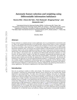 Automatic feature selection and weighting in molecular systems using Differentiable Information Imbalance