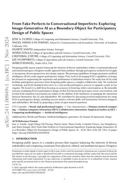 From Fake Perfects to Conversational Imperfects: Exploring
  Image-Generative AI as a Boundary Object for Participatory Design of Public
  Spaces