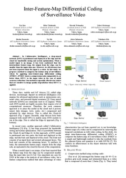 Inter-Feature-Map Differential Coding of Surveillance Video