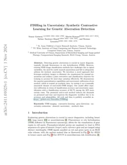 FISHing in Uncertainty: Synthetic Contrastive Learning for Genetic
  Aberration Detection