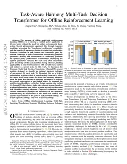 Task-Aware Harmony Multi-Task Decision Transformer for Offline
  Reinforcement Learning