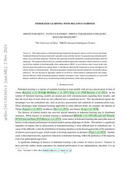 Federated Learning with Relative Fairness