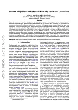 PRIMO: Progressive Induction for Multi-hop Open Rule Generation