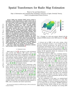 Spatial Transformers for Radio Map Estimation