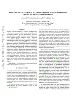 Real-Time Spatio-Temporal Reconstruction of Dynamic Endoscopic Scenes
  with 4D Gaussian Splatting
