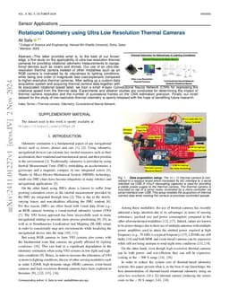 Rotational Odometry using Ultra Low Resolution Thermal Cameras