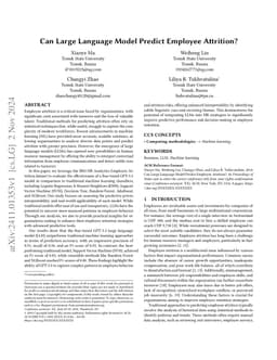 Can Large Language Model Predict Employee Attrition?