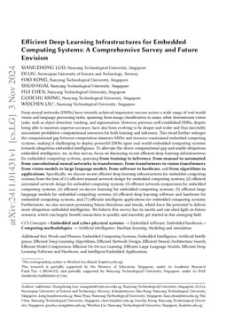 Efficient Deep Learning Infrastructures for Embedded Computing Systems:
  A Comprehensive Survey and Future Envision
