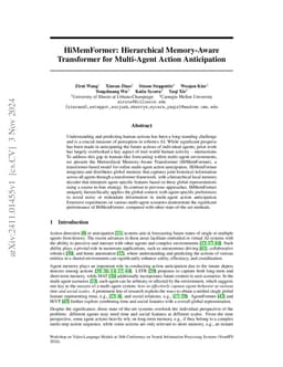 HiMemFormer: Hierarchical Memory-Aware Transformer for Multi-Agent
  Action Anticipation