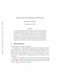LLMs and the Madness of Crowds