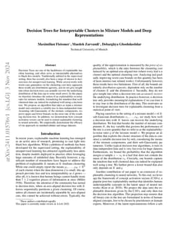 Decision Trees for Interpretable Clusters in Mixture Models and Deep
  Representations