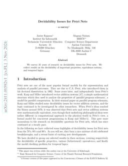Decidability Issues for Petri Nets -- a survey
