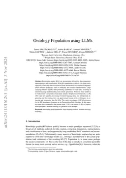 Ontology Population using LLMs