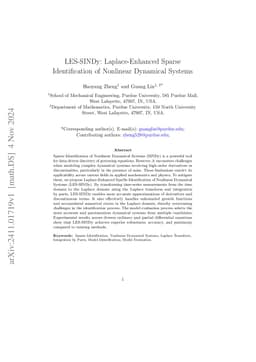 LES-SINDy: Laplace-Enhanced Sparse Identification of Nonlinear Dynamical
  Systems