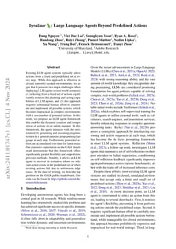 DynaSaur: Large Language Agents Beyond Predefined Actions