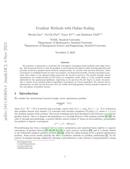 Gradient Methods with Online Scaling