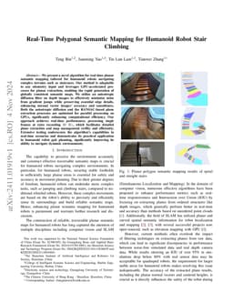 Real-Time Polygonal Semantic Mapping for Humanoid Robot Stair Climbing