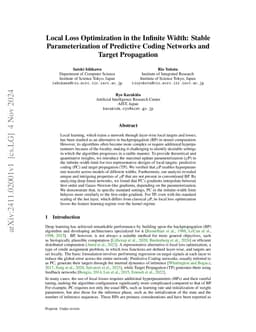 Local Loss Optimization in the Infinite Width: Stable Parameterization
  of Predictive Coding Networks and Target Propagation