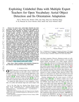 Exploiting Unlabeled Data with Multiple Expert Teachers for Open
  Vocabulary Aerial Object Detection and Its Orientation Adaptation
