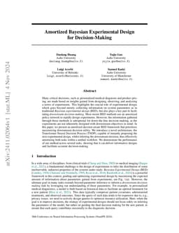 Amortized Bayesian Experimental Design for Decision-Making