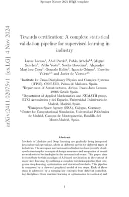 Towards certification: A complete statistical validation pipeline for
  supervised learning in industry