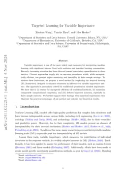 Targeted Learning for Variable Importance