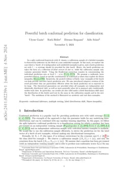 Powerful batch conformal prediction for classification