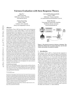 Fairness Evaluation with Item Response Theory