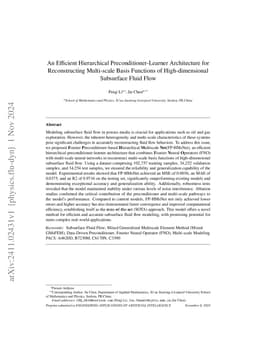 An Efficient Hierarchical Preconditioner-Learner Architecture for
  Reconstructing Multi-scale Basis Functions of High-dimensional Subsurface
  Fluid Flow