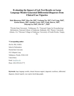 Evaluating the Impact of Lab Test Results on Large Language Models
  Generated Differential Diagnoses from Clinical Case Vignettes