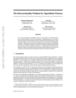 The Intersectionality Problem for Algorithmic Fairness