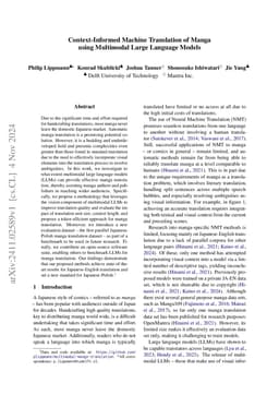 Context-Informed Machine Translation of Manga using Multimodal Large
  Language Models