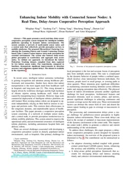 Enhancing Indoor Mobility with Connected Sensor Nodes: A Real-Time,
  Delay-Aware Cooperative Perception Approach