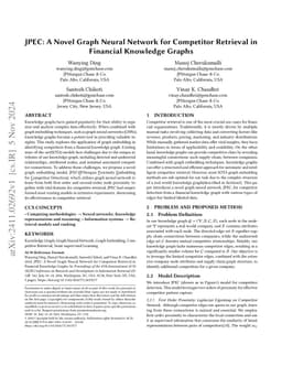 JPEC: A Novel Graph Neural Network for Competitor Retrieval in Financial
  Knowledge Graphs